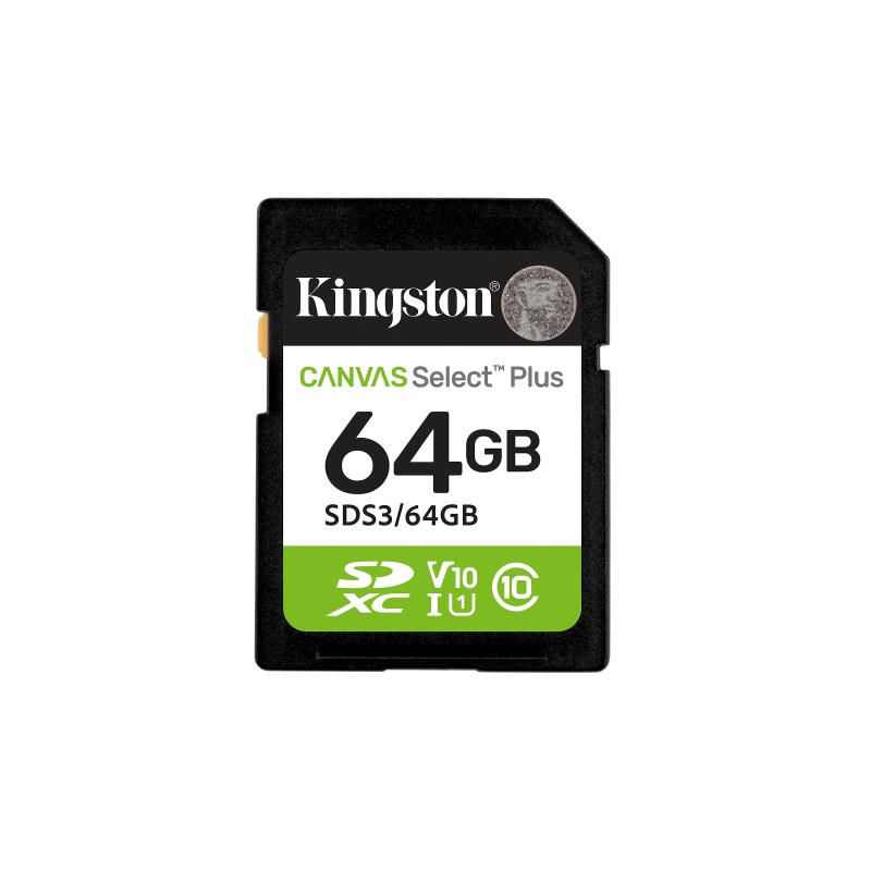Kingston Canvas Select Plus SDXC UHS-I Memory Card 64GB 100MB/s Kingston Canvas Select Plus SDXC UHS-I Memory Card 64GB 100MB/s